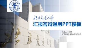 Modello ppt di difesa del rapporto di tesi di laurea dell'Università di Pechino Jiaotong