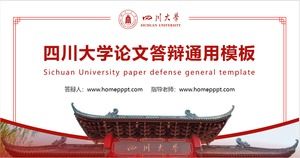 Modello ppt generale per la difesa della tesi di laurea dell'Università di Sichuan in stile rigoroso