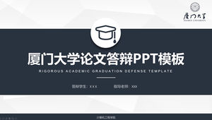 Eksiksiz çerçeve Xiamen Üniversitesi tez savunması genel ppt şablonu