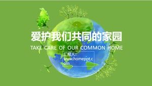 Love our common home - earth environmental protection theme ppt template