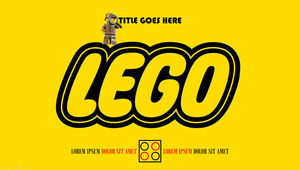 Lego (LEGO) gaya Lego block theme ppt template