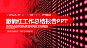 Modelo de ppt de relatório de resumo de trabalho de negócios de estilo festivo vermelho paixão