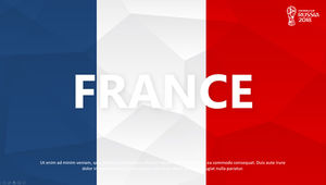 Fundo de vento de face baixa, equipe da França, modelo de ppt de tema da Copa do Mundo
