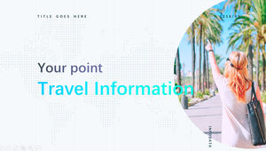 Elegant small fresh style holiday travel holiday travel work plan summary ppt template