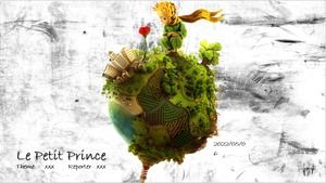Modelo de ppt do tema do filme de animação de fantasia "O Pequeno Príncipe"