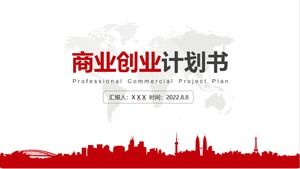 Plantilla ppt del plan de planificación empresarial empresarial de ambiente de estilo empresarial rojo y negro