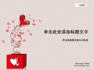 Amore creativo - modello ppt romantico di San Valentino (3 set)