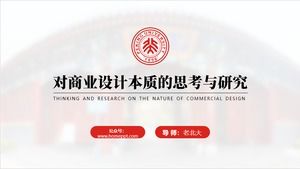 Modelo de ppt de defesa de tese geral da Universidade de Pequim