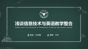 الطباشير رسمت باليد السبورة الخلفية جامعة تشجيانغ الأكاديمية العامة التخرج أطروحة الدفاع قالب باور بوينت