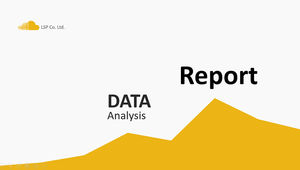 노란색과 파란색 이중 색상 분위기 국제 미니멀리스트 플랫 바람 데이터 분석 보고서 ppt 템플릿 (2 세트)