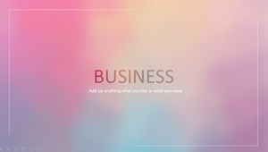 Zamglone kolorowe tło minimalistyczny styl iOS prosty szablon biznesowy ppt