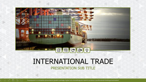 Modelo de ppt de relatório de trabalho de dados de logística de comércio internacional