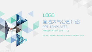 Triangle art creative cover atmósfera concisa empresa introducción ppt template