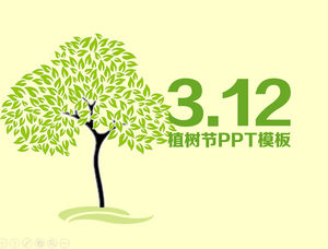 Frische und elegante grüne Umweltschutz Arbor Day ppt-Vorlage