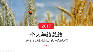 Flat Atmosphäre Magazin Wind Persönliche Zusammenfassung zum Jahresende Neujahrsplan ppt-Vorlage