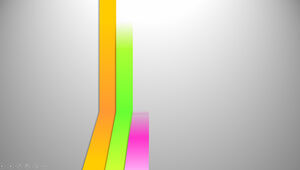 Modèle ppt dynamique de sens visuel de barre de couleur de mangue vibrante