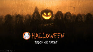 Imagine de ansamblu de înaltă definiție o varietate de elemente de halloween șablon ppt de halloween gratuit
