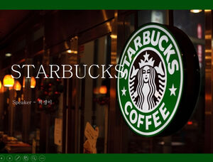 Introdução de informações Starbucks STARBUCKS e modelo de ppt geral de treinamento interno