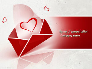A love letter conveys love - a letter ppt template to a loved one