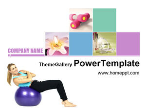 Women's fitness and body sculpting program introduction lilac fashion ppt template