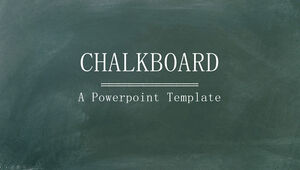 Blackboard background chalk hand-painted wind thesis defense summary ppt template