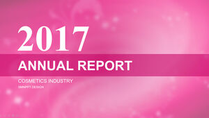 Beauty cosmetics market analysis report pink fashion ppt template