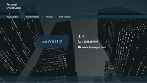 Plantilla ppt de currículum personal de estilo de diseño de página web de negocios simple