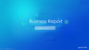 capa de fundo ios céu azul e nuvens brancas modelo de ppt de negócios de relatório de trabalho simples