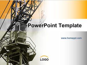 Tower crane - construction industry ppt template