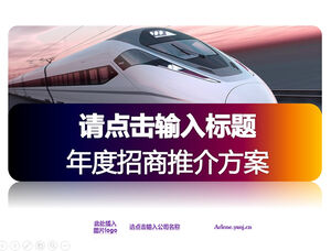 Template ppt rencana promosi investasi tahunan proyek transportasi kereta api berkecepatan tinggi