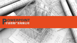Construction engineering design project work report ppt template