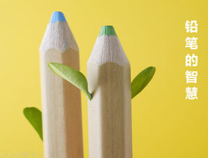 Inspiração trazida por lápis - a sabedoria do modelo de ppt de lápis