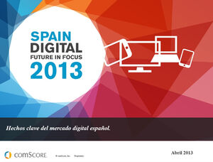 Modello ppt di analisi delle tendenze del mercato dei prodotti digitali spagnoli del 2013