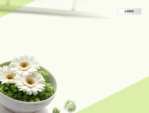 Modelo de ppt legal de flores elegantes verdes