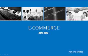 Плоский бизнес-шаблон ppt исследования индустрии электронной коммерции
