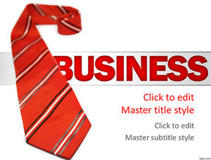 Business red tie business ppt template