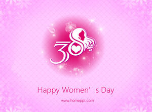 ผู้หญิงชอบเทมเพลต ppt สีม่วงวันสตรีที่สวยงาม 8 มีนาคม