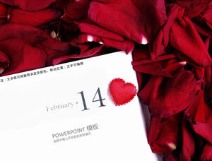 Iubitor de trandafiri 14 februarie șablon ppt de Ziua Îndrăgostiților