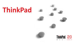 Plantilla ppt de revisión completa de desarrollo del 20 aniversario de la marca Thinkpad