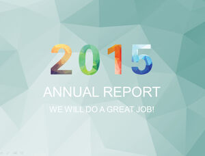 2015 modelo de ppt de relatório trimestral de negócios colorido e fresco
