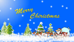 雪花聖誕樹聖誕老人聖誕快樂華麗運動標題動畫模板