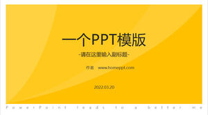 Yellow simple widescreen ppt template