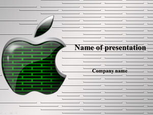 Two sets of texture apple company series ppt template