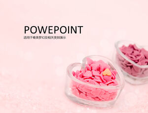 Liebesbox rosa Süßigkeiten ppt-Vorlage