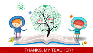 Ich bin meinem Lehrer dankbar und erinnere mich an die Vergangenheit - ppt-Vorlage für den Tag des Thanksgiving-Tagebuchlehrers