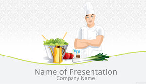 Modelo PPT adequado para auto-apresentação do chef