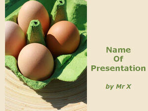 Eggs on egg tray ppt template