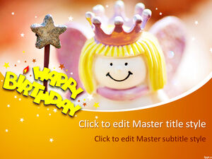 Cute will make magic little princess birthday cake ppt template