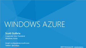 《WINDOWS AZURE》产品介绍-微软官方windows8风格动画ppt模板