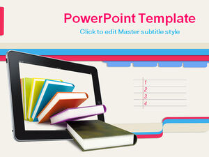 책 태블릿 현대 교육 PPT 템플릿